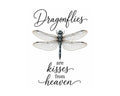 Dragonfly Wall Art, Linen Sympathy Quote with Framed Options